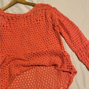 CORAL CROCHET LONG SLEEVE